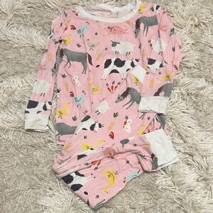 Little Sleepies Pink Animal Print Kids Pajama Set